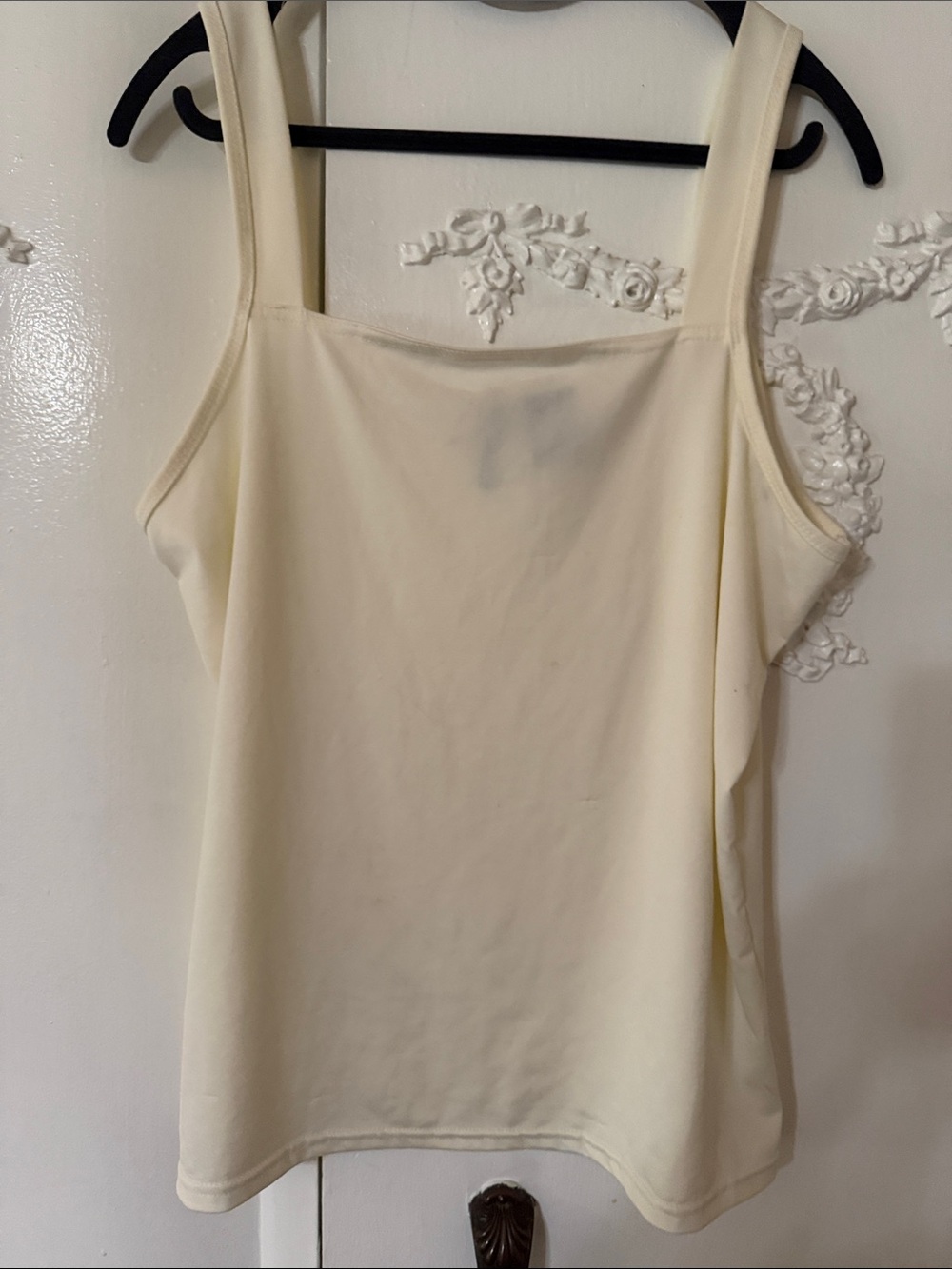 new directions Cream Square-Neck Camisole Tank